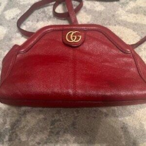 GUCCI RE(BELLE) Shoulder Bag Leather Small-RED